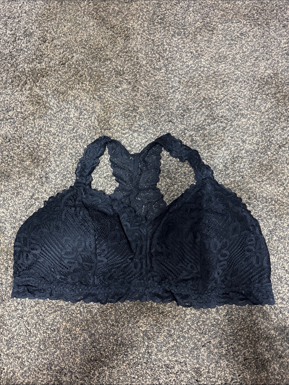 Maurices Black Lace Racerback Bralette Size 3 3x 3xl xxxl Excellent Condition